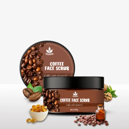 Havintha Coffee Face Scrub | Natural Exfoliator for Glowing Skin | Gentle, Skin-Brightening Formula – 100gm